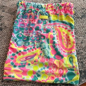 Lilly Pulitzer Unisex Neon Sling bag/Drawstring backpack